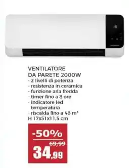 Happy Casa Ventilatore da parete offerta
