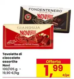 Despar Tavolette di cioccolato assortite Novi offerta