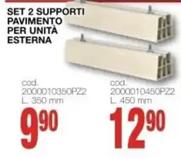 Mondo Brico Set 2 supporti pavimento per unità esterna offerta