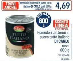 Talento Professional Store Pomodori datterini in succo tutto italiano DI CARLO offerta