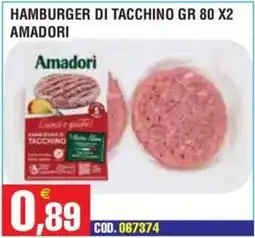 Immenso Cash Hamburger di tacchino Amadori offerta