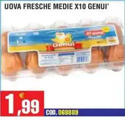 Immenso Cash Uova fresche medie Genui' offerta