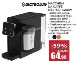 Happy Casa Macchina da caffè digitale Dictrolux offerta
