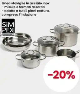 Interspar Linea stoviglie in acciaio inox Simpex Professional offerta