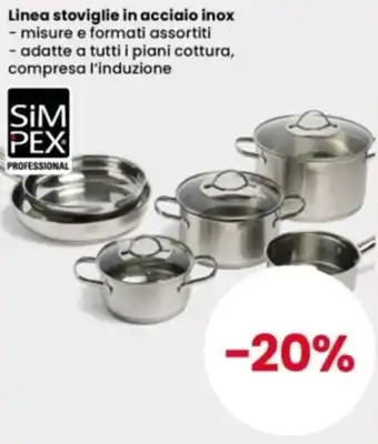 Linea stoviglie in acciaio inox Simpex Professional