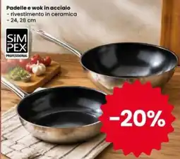 Interspar Padelle e wok in acciaio rivestimento in ceramica offerta