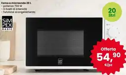 Interspar Forno a microonde Simpex Basic offerta