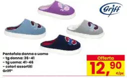 Eurospar Pantofola donna o uomo Griff* offerta