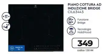 Piano cottura ad induzione bridge Cil63443