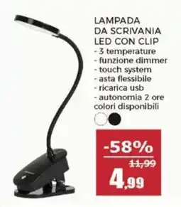 Happy Casa Lampada da scrivania LED con clip offerta