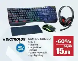 Happy Casa Dictrolux gaming combo 4 in 1 offerta