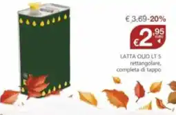 BricoCity Latta olio rettangolare, completa di tappo offerta