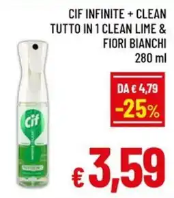 A&O Cif infinite + clean tutto in 1 clean lime & fiori bianchi offerta