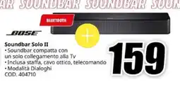 MediaWorld Bose Soundbar Solo II offerta