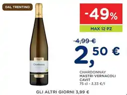 Orvea Chardonnay Mastri Vernacoli Cavit offerta