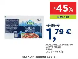 Orvea Mozzarella panetto latte fieno Brimi offerta
