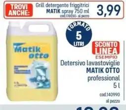 Talento Professional Store Detersivo lavastoviglie MATIK OTTO professional offerta