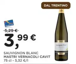 Orvea Sauvignon Blanc Mastri Vernacoli Cavit offerta