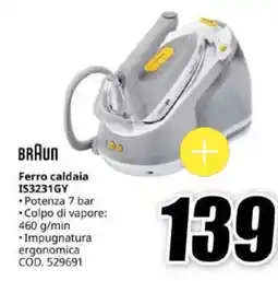 MediaWorld Braun Ferro caldaia IS3231GY offerta