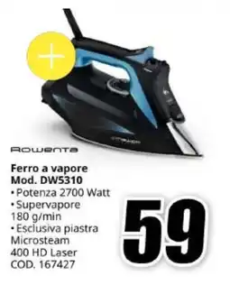 MediaWorld Ferro a vapore Rowenta offerta