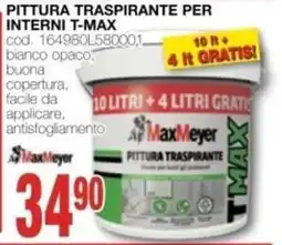 Mondo Brico Pittura traspirante per interni T-Max MaxMeyer offerta