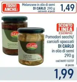 Talento Professional Store Pomodori secchi/ carciofi spaccati Di Carlo in olio di semi offerta