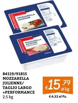 Zona Mozzarella julienne/ taglio largo +performance offerta