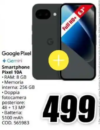 Google Pixel Gemini Smartphone Pixel 10A