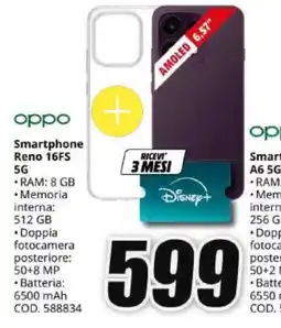 MediaWorld Oppo Smartphone Reno 16FS 5G offerta