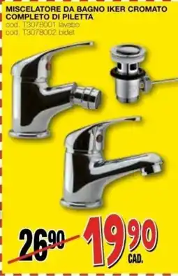 Mondo Brico Miscelatore da bagno Iker cromato offerta