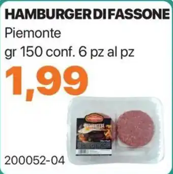 Hamburger di Fassone Piemonte