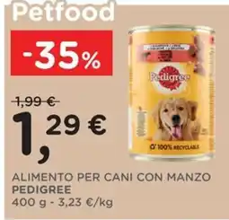 Orvea Alimento per cani con manzo Pedigree offerta