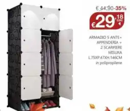BricoCity Armadio 5 ante offerta