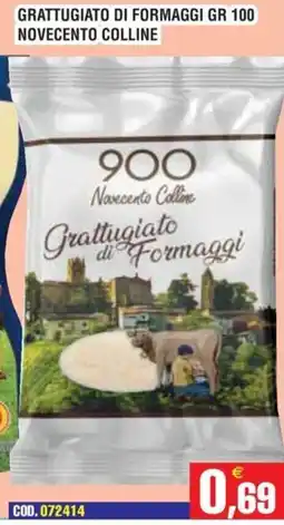 Immenso Cash Grattugiato di Formaggi Novecento Colline offerta