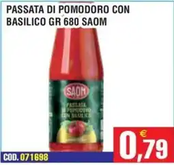 Immenso Cash Passata di pomodoro con basilico Saom offerta