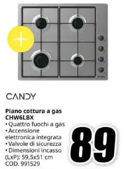 MediaWorld Candy piano cottura a gas offerta
