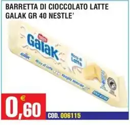 Immenso Cash Barretta di cioccolato latte Galak offerta