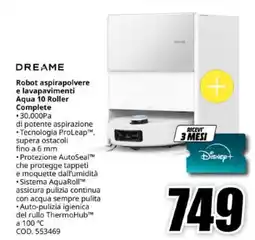 MediaWorld DREAME Robot aspirapolvere e lavapavimenti Aqua 10 Roller Complete offerta