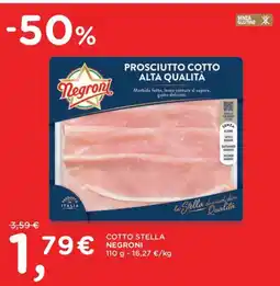 Orvea Prosciutto Cotto Stella Negroni offerta