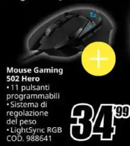 MediaWorld Mouse Gaming 502 Hero offerta