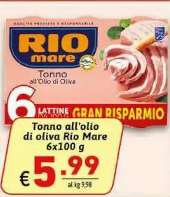 Ipercarni Tonno rio mare offerta