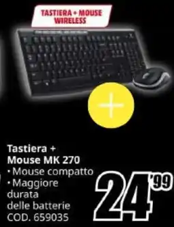 MediaWorld Tastiera + Mouse MK 270 offerta