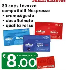 DeSpar Express Lavazza caps compatibili Nespresso offerta