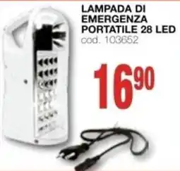 Mondo Brico Lampada di emergenza portatile 28 LED offerta