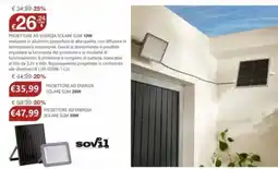 BricoCity Proiettore ad energia solare slim 10W Sovil offerta