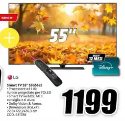 MediaWorld LG Smart TV 55" 55G56LS offerta