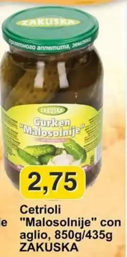 Mix Markt Cetrioli "Malosolnije" con aglio ZAKUSKA offerta