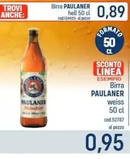 Talento Professional Store Birra Paulaner weiss offerta