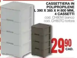 Mondo Brico Cassettiera in polipropilene offerta