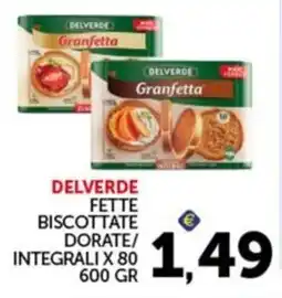 Italcash Cash & Carry Delverde fette biscottate dorate/integrali offerta